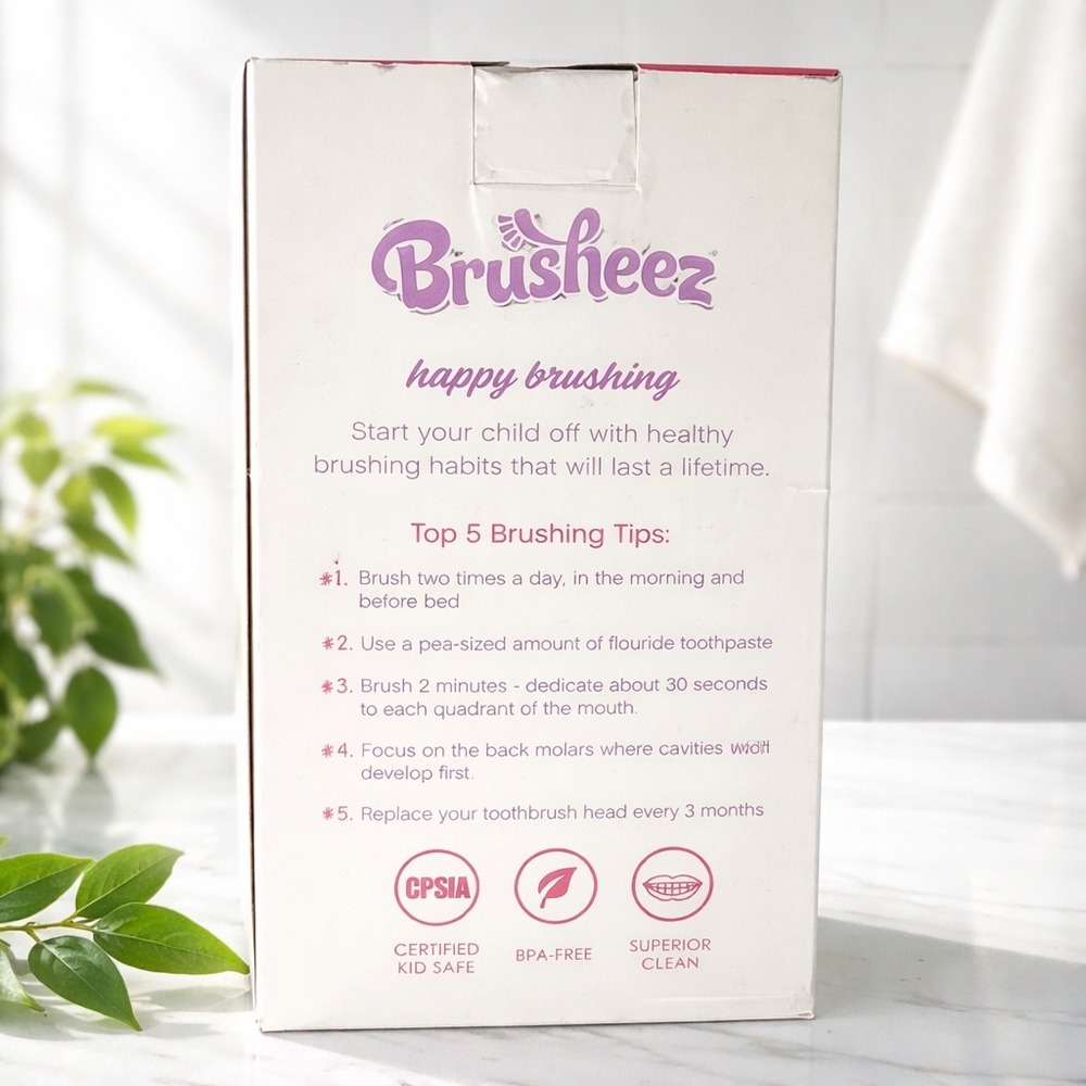 Brusheez Kids Electric Toothbrush Set Sparkle the Unicorn Pink Purple Ages 3+ - Picture 2 of 4